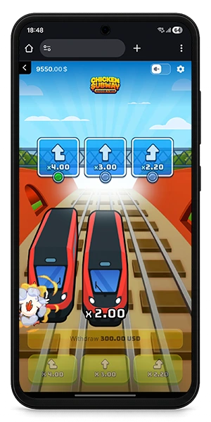 Chicken Subway app gameplay